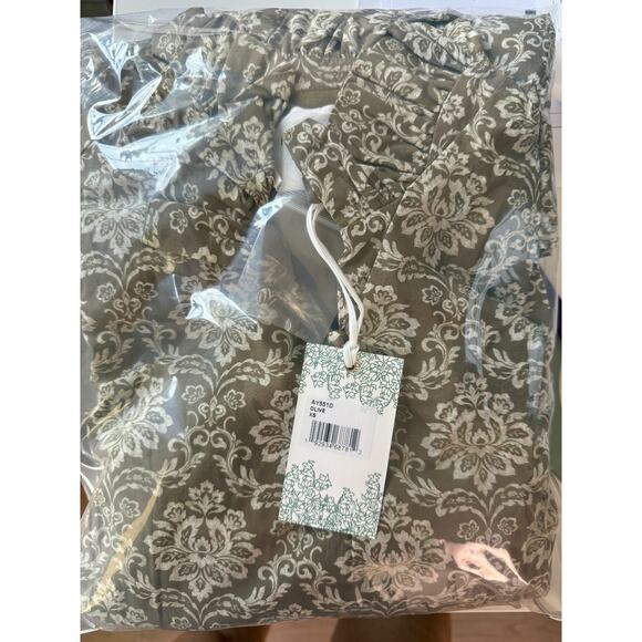 Hyacinth House Tuckernuck Moss Printed Russell Ruffle Collar Mini Dress - Picture 14 of 14